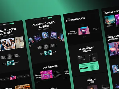 Converto - Mobile & Responsive Adaptation agency app design clean ui dashboard fintech interaction design interface landing page motion graphics product design prototype responsive saas software tech startup uiux user experience web design webflow website