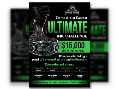 Tattoo Contest Poster bold poster cash prize free flyer graphic design ink ink challenge ink poster ink tattoo modern flyer design modern poster design modern tattoo art prize money tattoo tattoo art tattoo contest tattoo contest art tattoo contest flyer tattoo contest poster tattoo shop tattoo studio