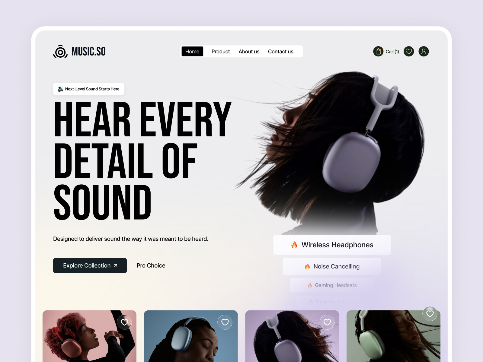 Turn Up the Sound, Elevate Your Style with modern ecommerce ai website design trends development ecommerce framer website design headphone hero section hero section design landing landing page mobile app design redesign tech techwitpro uiux webflow design website wix