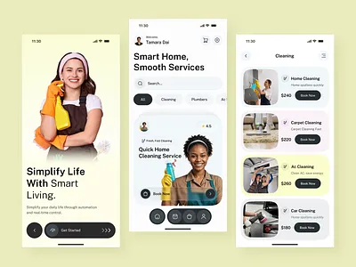 Smart Home Mobile App UI/UX app design home automation minimal ui mobile app design modern ui smart control smart devices smart home smart home app smart living ui design ux design