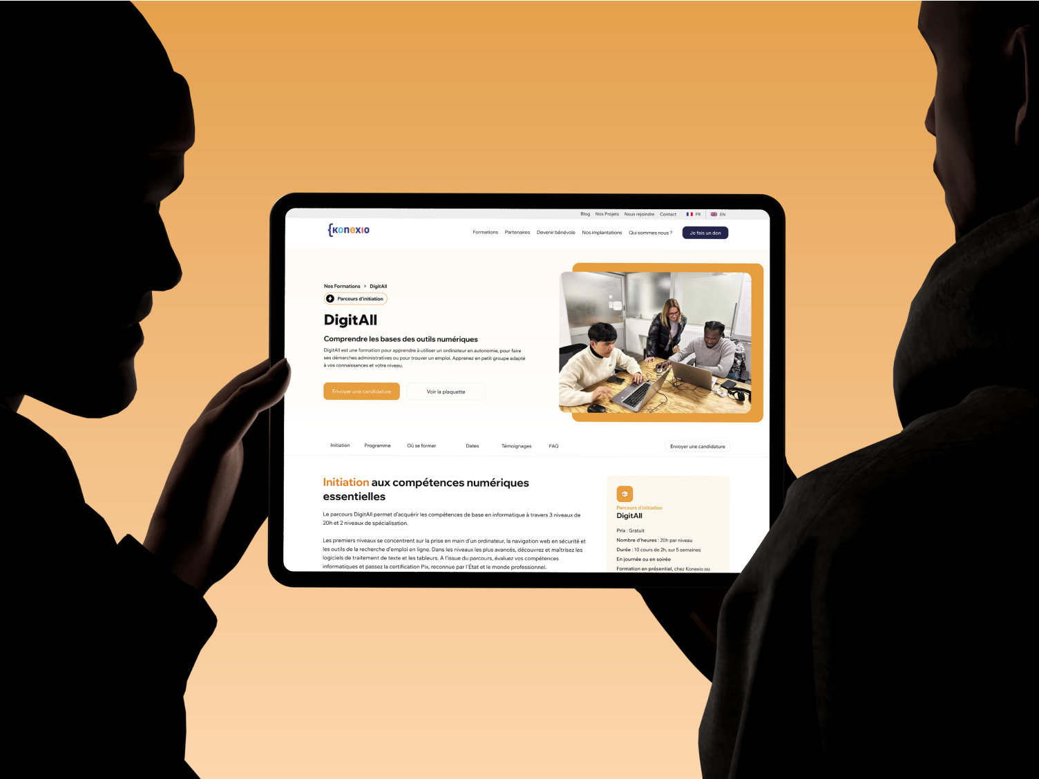 Konexio UI course course website edtech education education platform educational interface learning learning platform online school school ui university ux