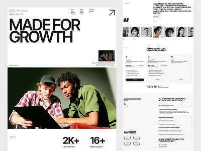 Portfolio & Agency Website Design design interface product service startup ui ux web website