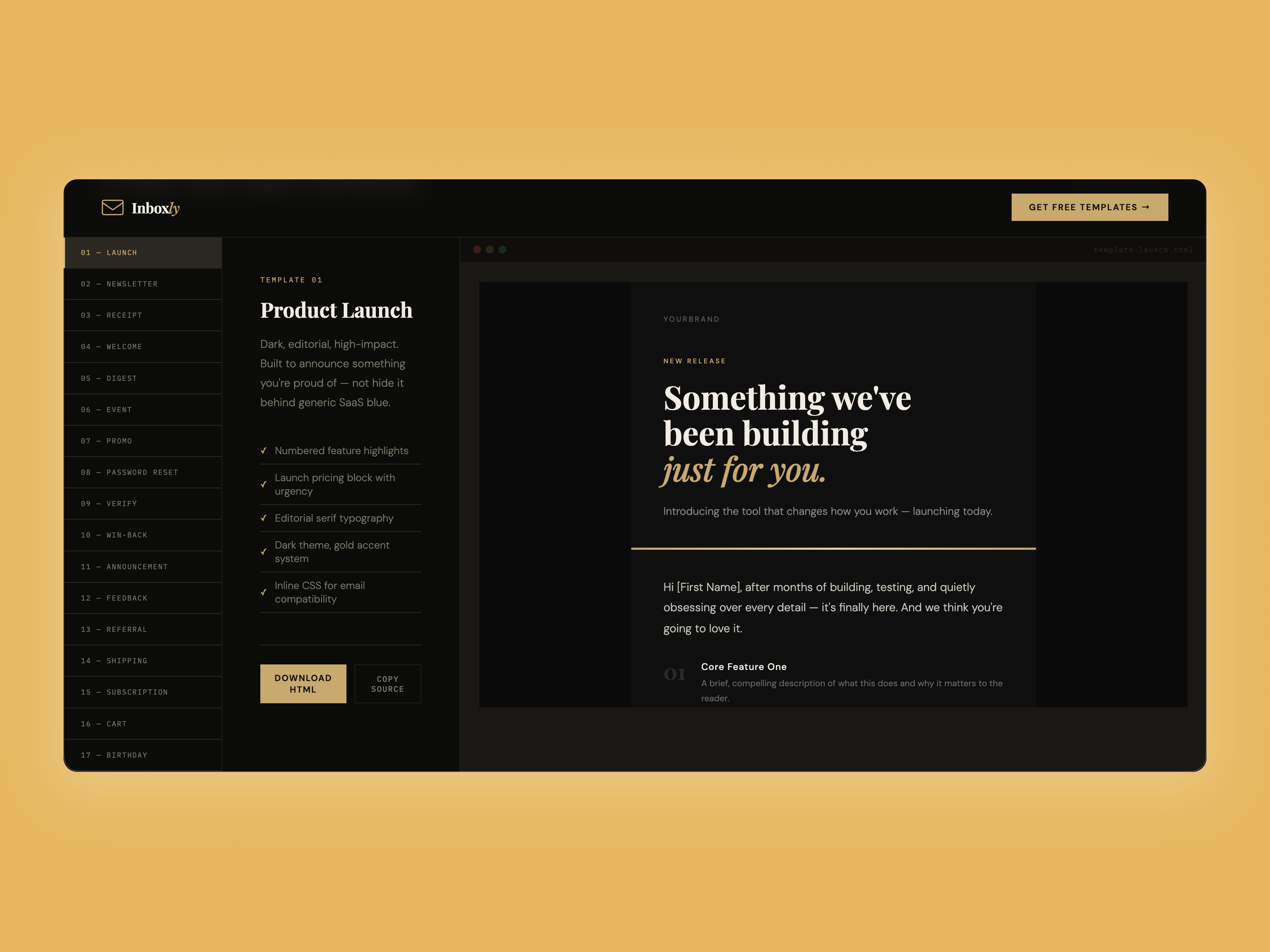 Inboxly — 20 Free HTML Email Templates