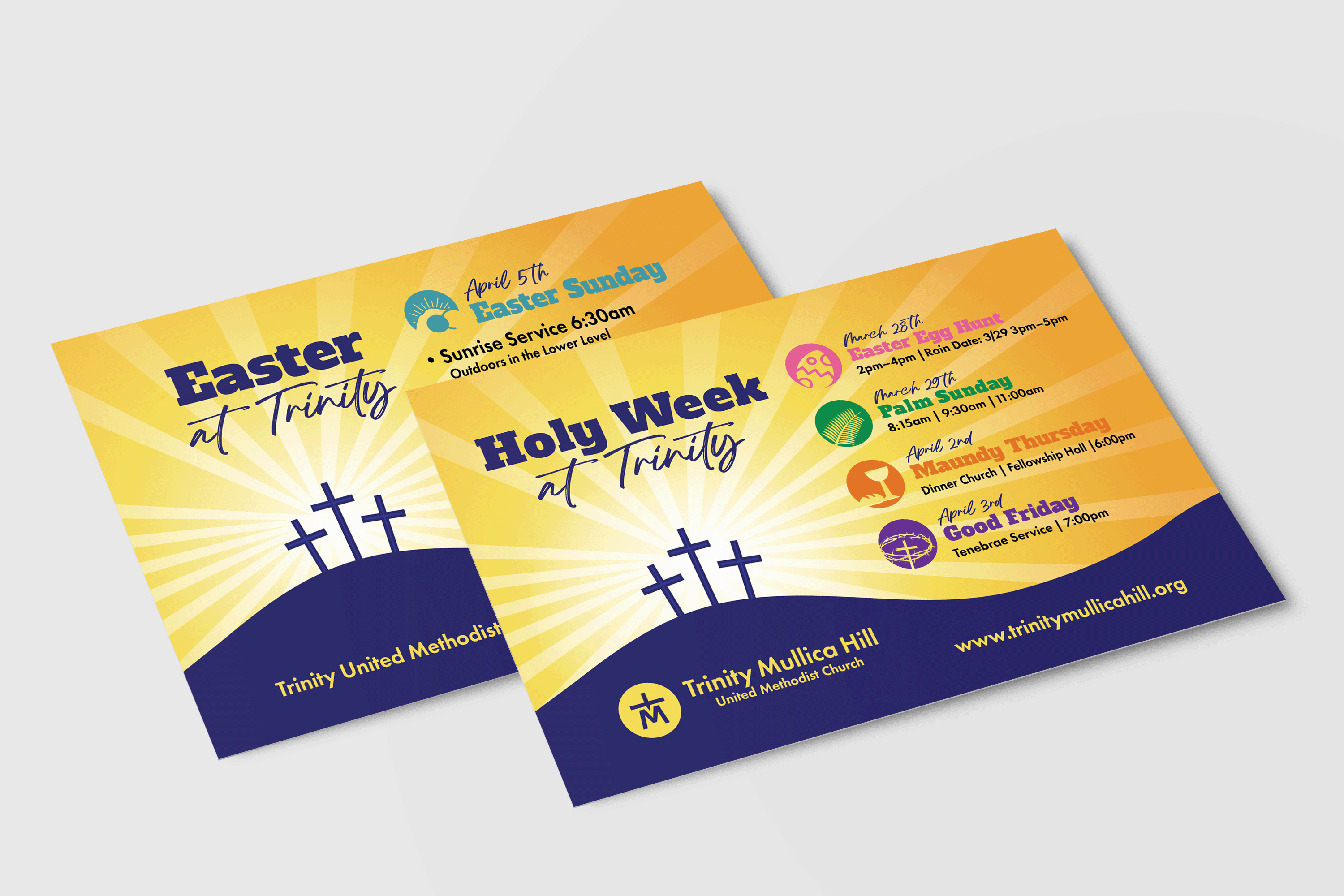 Church Holy Week/Easter Postcard Design