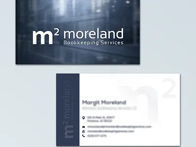 Clean double-sided corporate business card bookkeeping branding business card clean design cmyk contact card corporate double sided minimalist monogram print ready professional stationery vector watermark