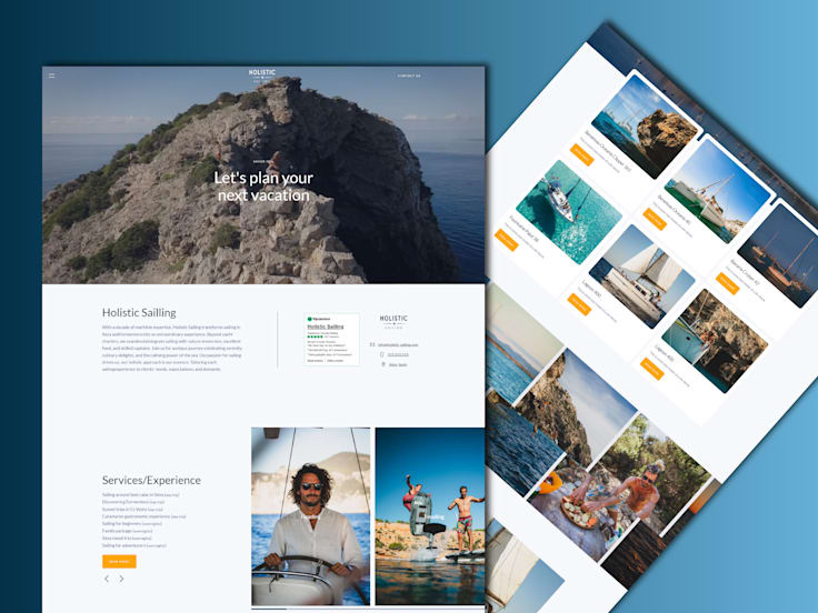 Holistic Sailing branding ui