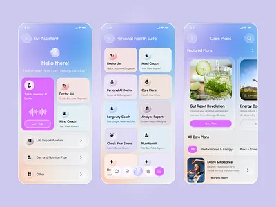 Personal Health Assistant App UI ai assistant ai health ai health assistant app ai health companion app ai powered ai wellness app digital health doctor app dribbble best shot fitness app health app healthcare app healthcare ui kit medical app mental health mobile smart health app wellness app