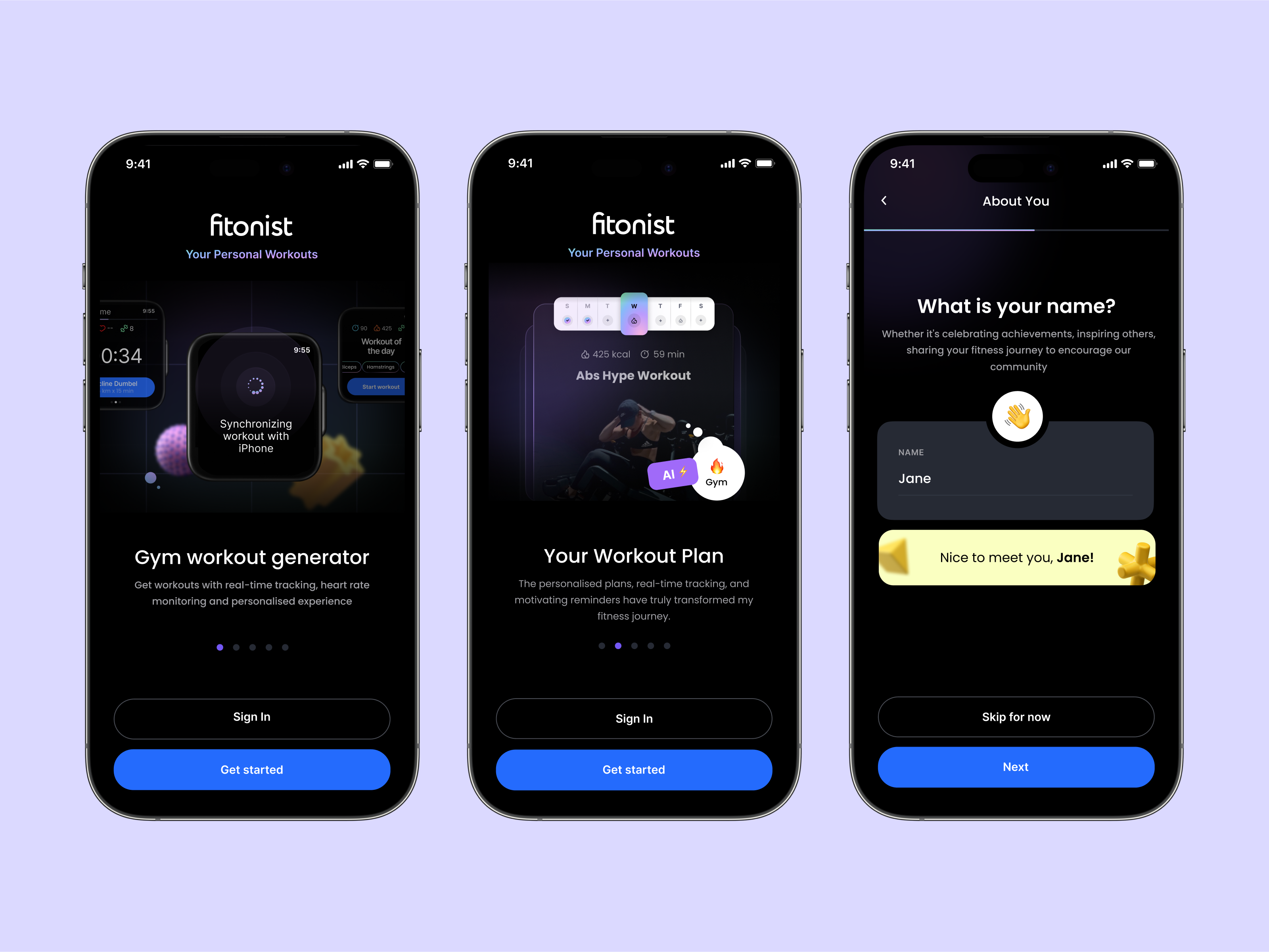 Fitness  Mobile App | Onboarding UI
