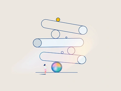 Balance ampersandrew animation balance circle design illustration motion graphics stability stable