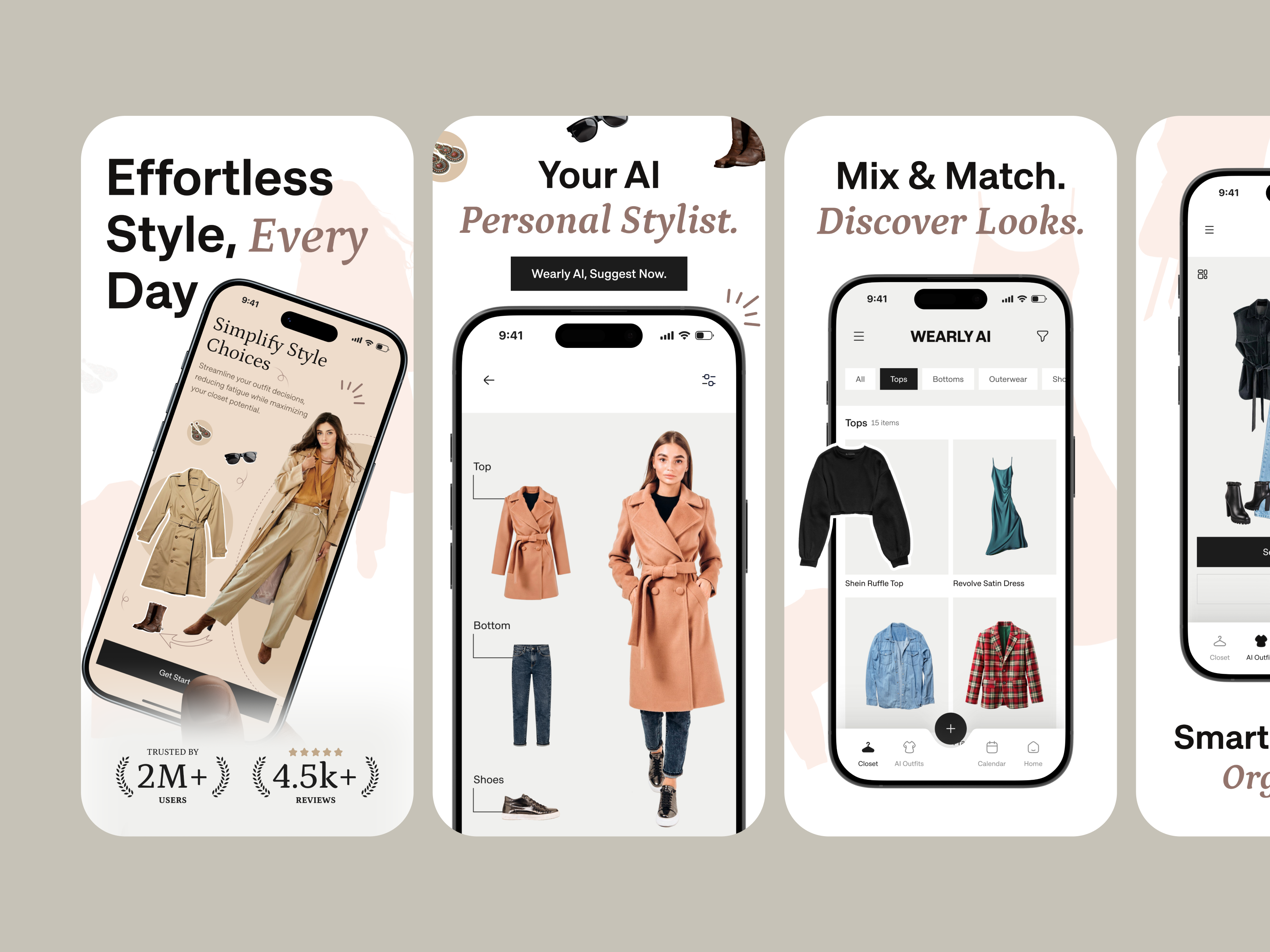 App Store Screenshots UI Redesign | Wardrobe App app app design app screenshots app screenshots design app store design app store preview app store screenshots app store visuals closet organizer fashion app lifestyle app mobile mobile app mobile ui redesign screenshot design screenshot ui ui design user interface wardrobe app