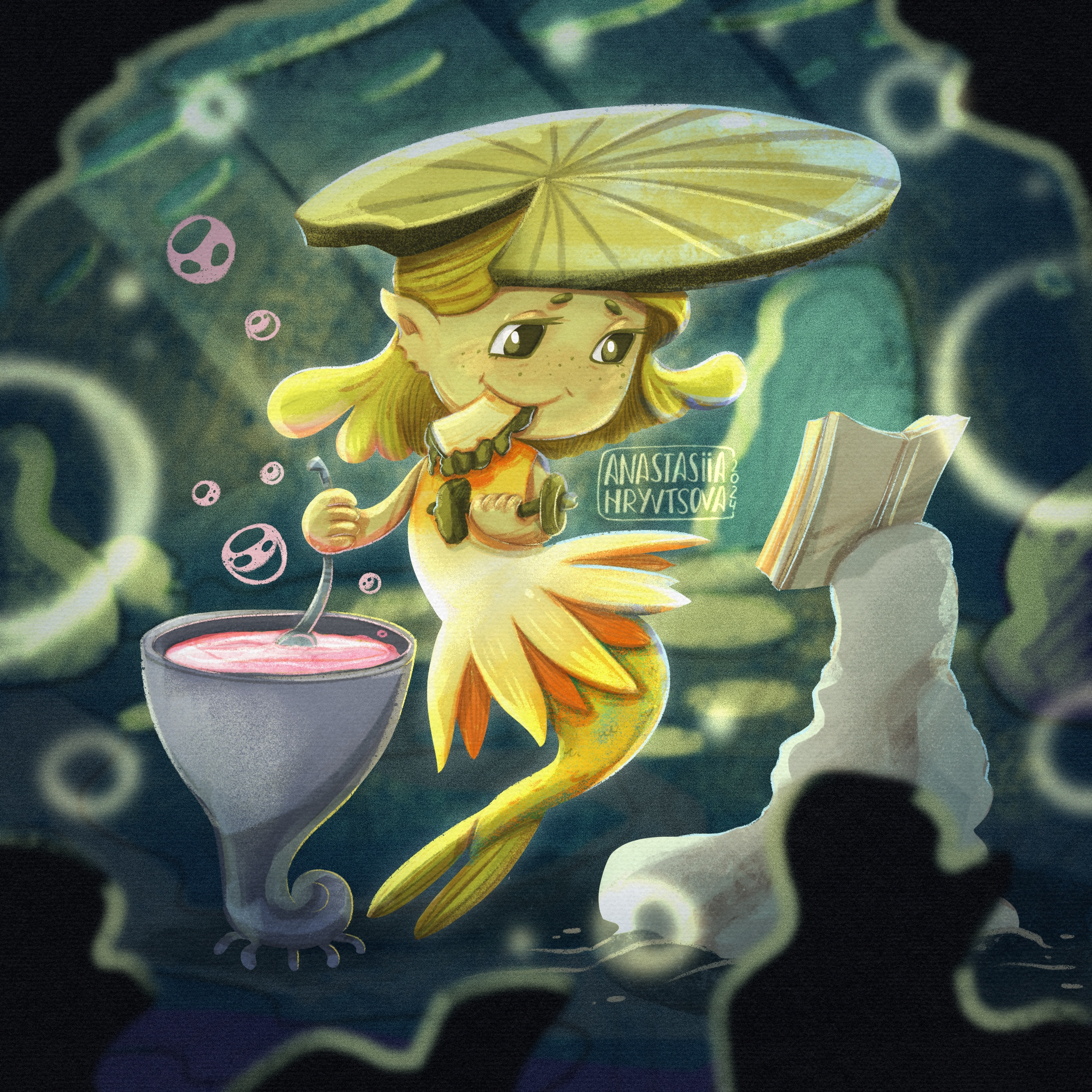 ADHD Mermaid character design - children's book illustration art character design children illustration design illustration kid art mermeid packaging procreate