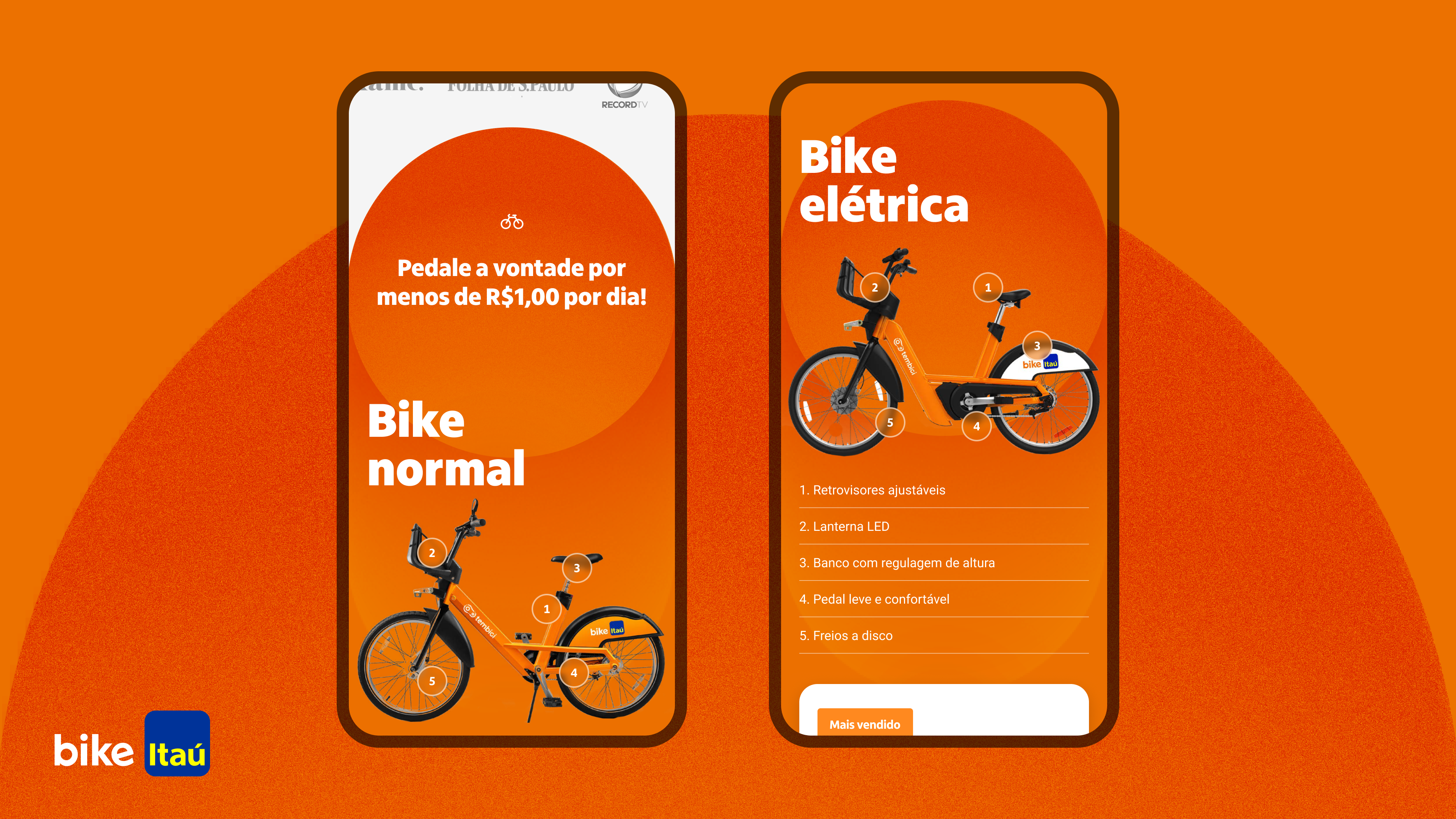 bike Itaú + Tembici bike campaign itaú landing page mobile ui web webdesign