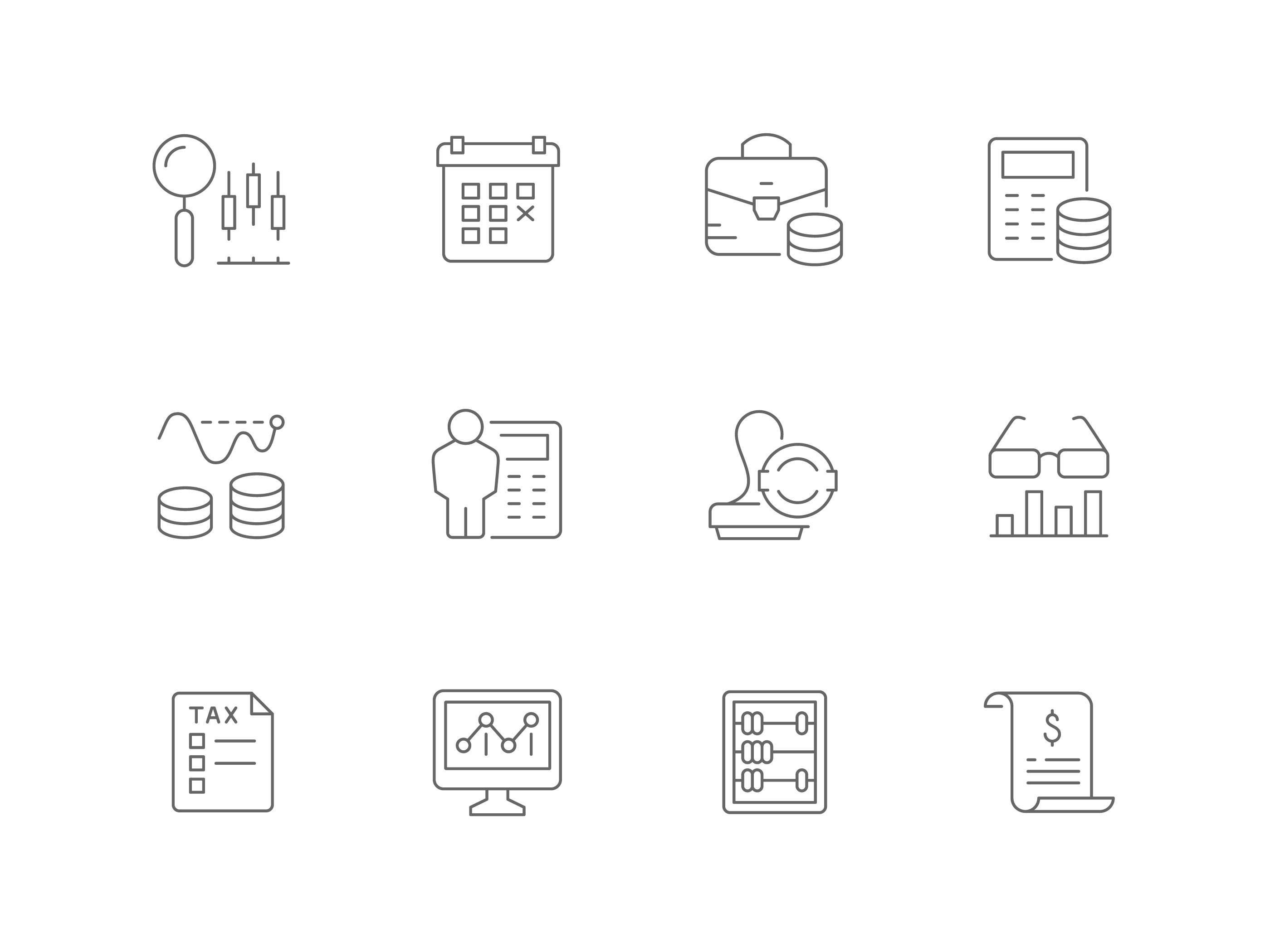 Accounting icons
