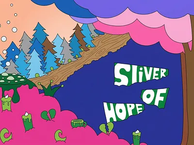 Sliver of Hope cartoon colorful comics dystopian fantasy flat graphic design graphic novel illustration nature nostalgia pop psychedelic retro scene sci fi surrealism trippy vector whimsical