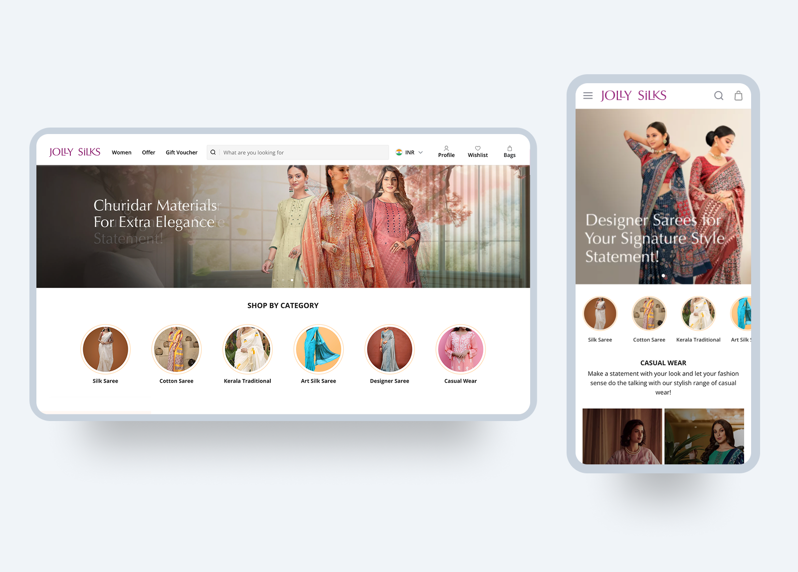 JollySilks | Apparel eCommerce apparel ecommerce pdp plp ui ux