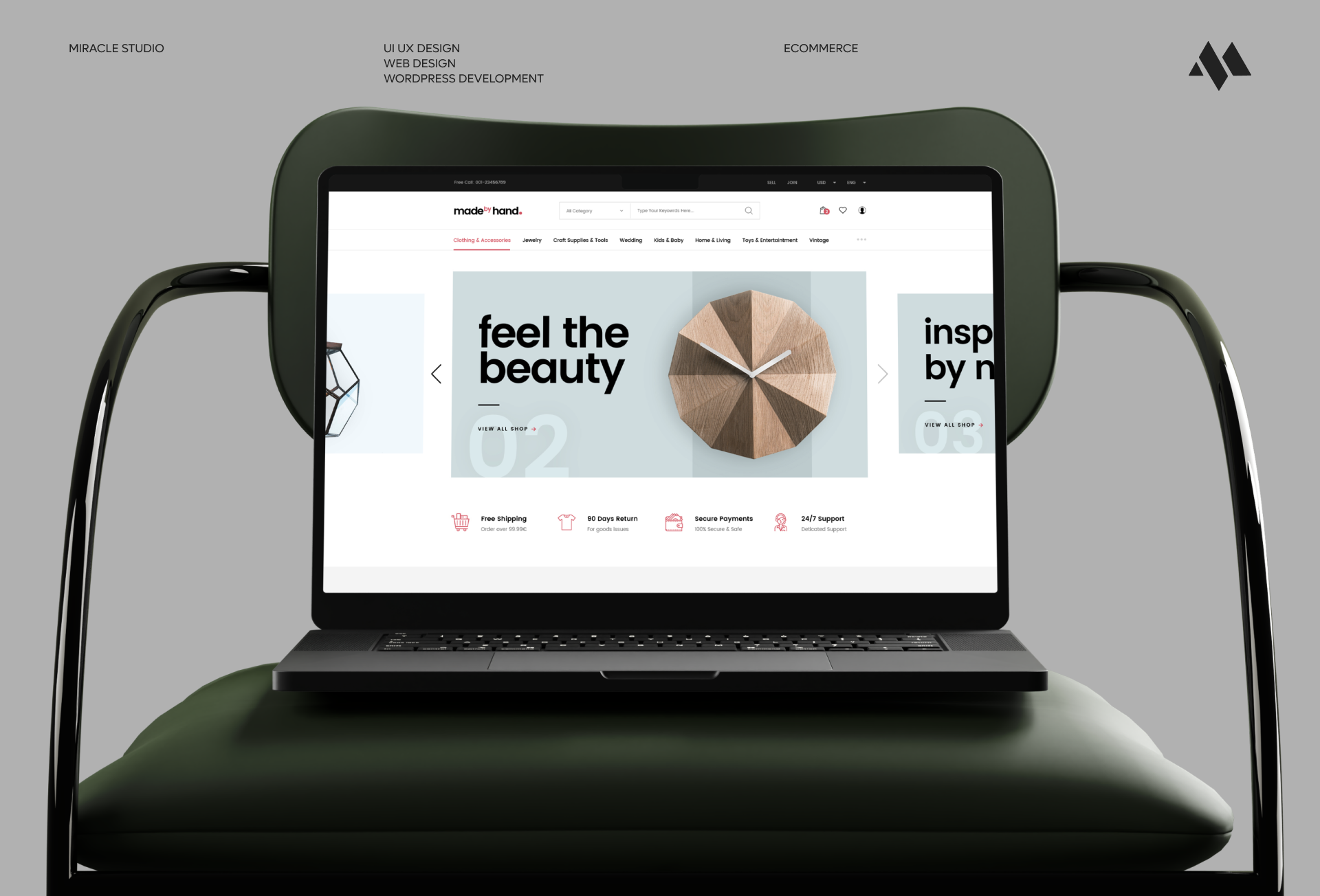 Made By Hand — Craft & Handmade Design Experience artisan craft creative e commerce handmade modern design products shop ui ux