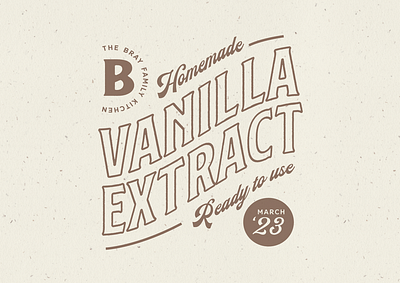 Vanilla branding design graphic design label packaging typography