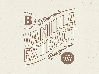Vanilla branding design graphic design label packaging typography