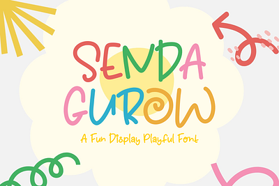 Sendagurow Font art branding brush child chill coffee cute design display fashion font fun graphic design happy kids logo playful refresh relax smile