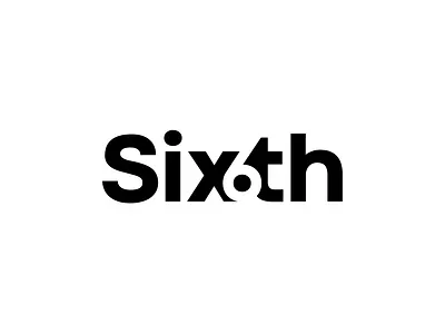 Sixth Negative space logo branding creative logo logodesign negative space negative space logo wordmark logo