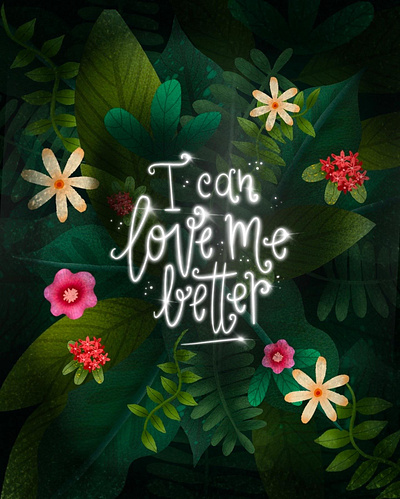 Flowers design flowers graphic design illustration illustrationtipography lettering mileycyrus procreate quote song typography