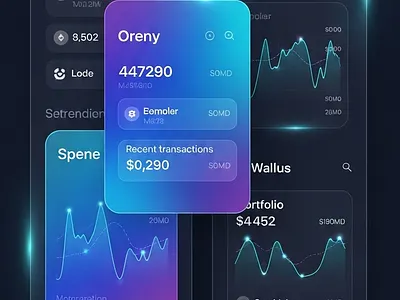 CryptoPulse - Fintech Wallet UI branding crypto wallet dark mode dashboard dashboard design financial app fintech app glassmorphism graphic design mobile app motion graphics ui ui design ux web design...