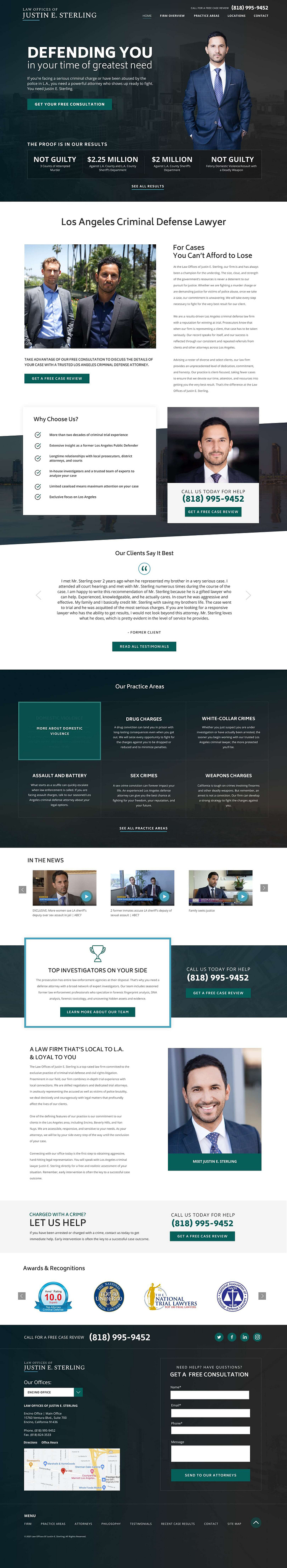 Justin Sterling Law Office - Web Design by Gabriel Ceniza on Dribbble
