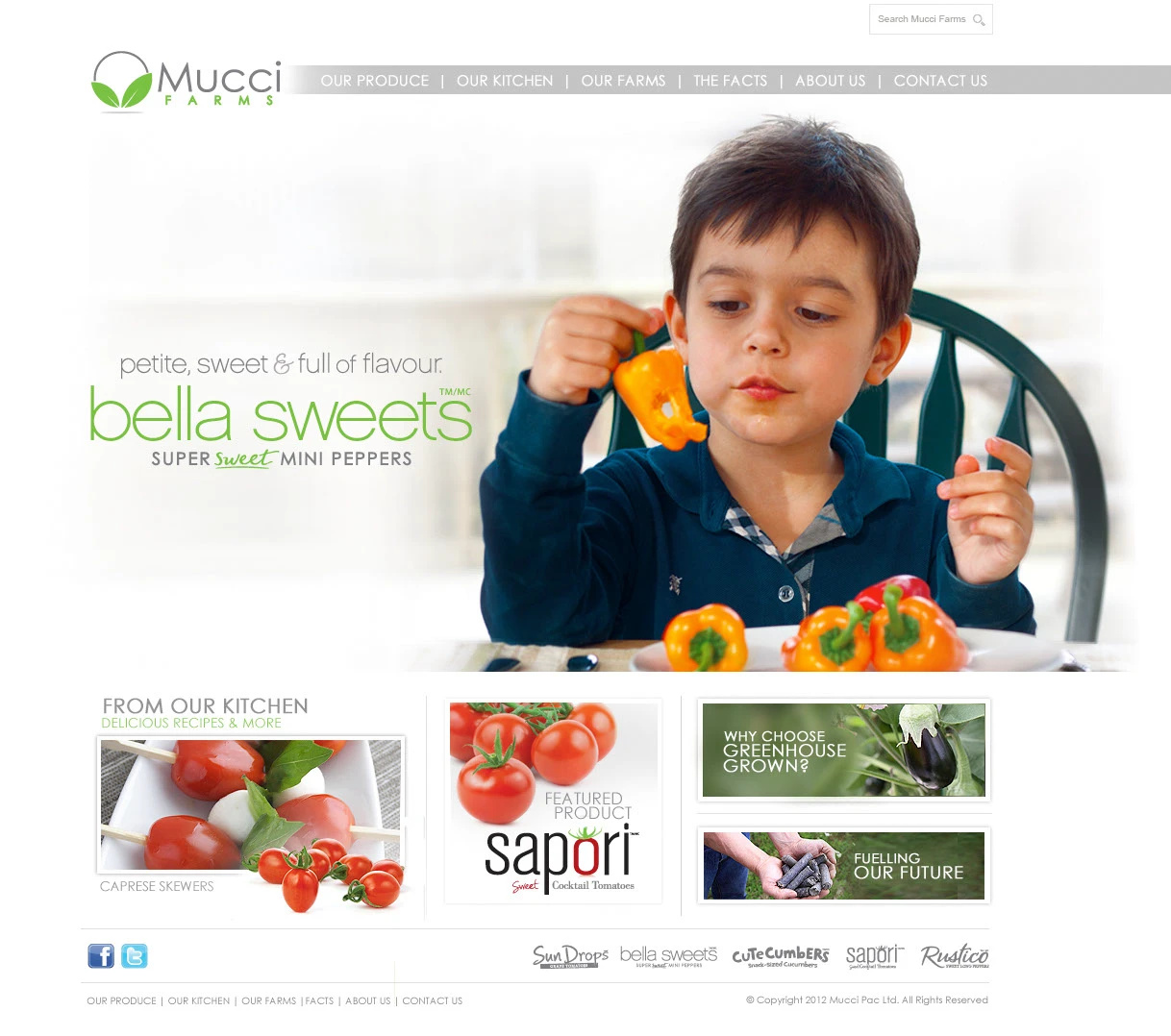 Mucci Farms - Website Design graphic design landing page ui web design