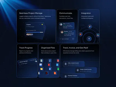 Feature Cards for SaaS Platform card ui dark mode ui design feature cards feature section fintech ui landing page ui micro interactions product design saas cards saas design saas platforms saas ui ui ui collection ui design ui trends user interface ux design web design