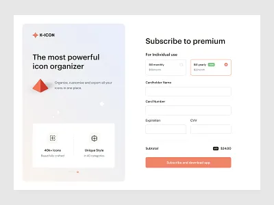 Subscribe ui clean landing page pricing subscribe ui subscribtion ui web design website website design