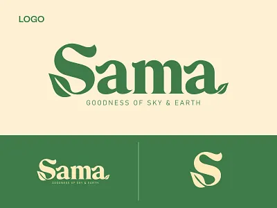 Sama Green Tea – Logo Design brand identity branding custom lettering design green tea identity lettermark logo logo design logotype minimal logo monogram organic logo tea tea logo tea logo design typography typography design visual identity wordmark
