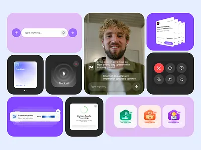 Mock AI — Brand System & Bento Design Language aidesign aiproduct bentodesign componentdesign designsystem dribbble productdesign saasdesign startupdesign uiux uxdesign webappdesign