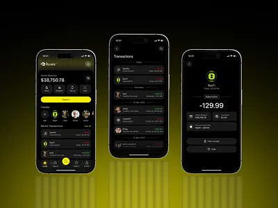 Ruvex Fintech Mobile App- Smart Wallet & Transactions UI app design app ux dark mode ui design system digital finance finance app fintech app minimal design mobile fintech mobile ui modern ui product design ruvex appdesign ruvex mobileapp ruvex uiux startup app transaction ui ui design ux design wallet app