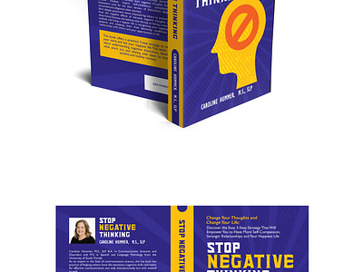 Stop Negative Thinking - Book Cover book book cover book cover design book design books brain book cover branding creative book cover design design book cover graphic design illustration logo miniman book cover negative negative book cover negative thinking sagor chandra das typography vector