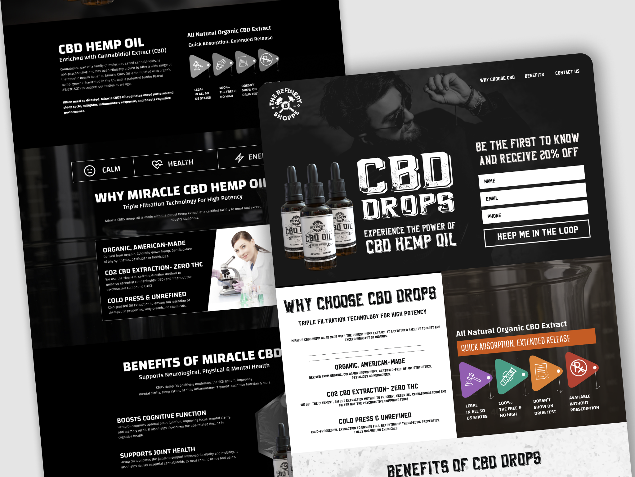 CBD Drops - Landing Page graphic design homepage landing page ui website