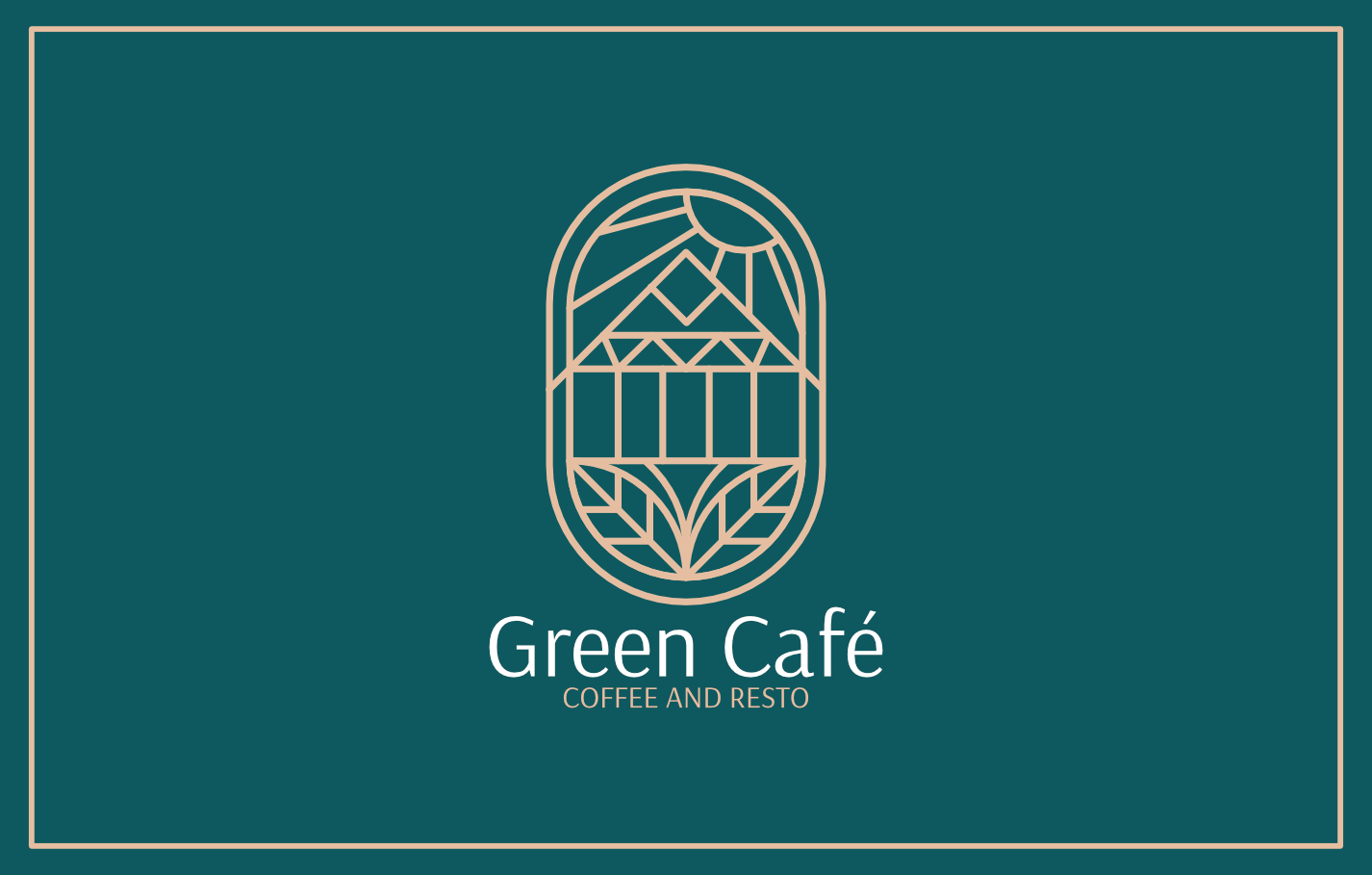 GREEN CAFE branding design graphic design green coffee green logo home logo line logo logo logodesigner logomark traditional logo