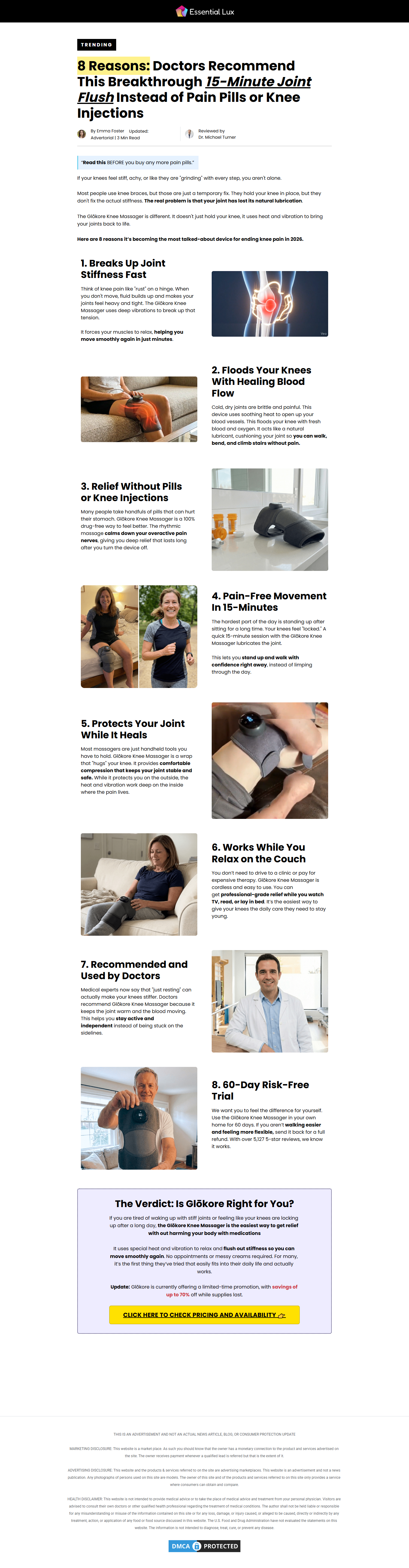 Glokore Knee Massager Advertorial Page On Funnelish advertorial page checkout page clone checkout page clone funnel clone funnelish clone funnelish funnel clone gempages clone landing page clone product page clone sales funnel funnelish funnelish ready funnel funnelish template gempages glokore knee massager landing page pagefly product page replo sales funnel