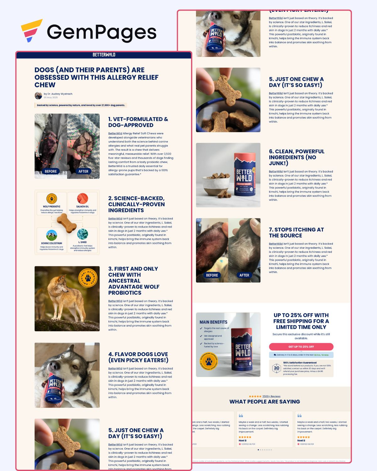 7 Reasons Listicle Page | GemPages Template 7 reason listicle page gempages gempages expert shopify shopify expert shopify listicle page