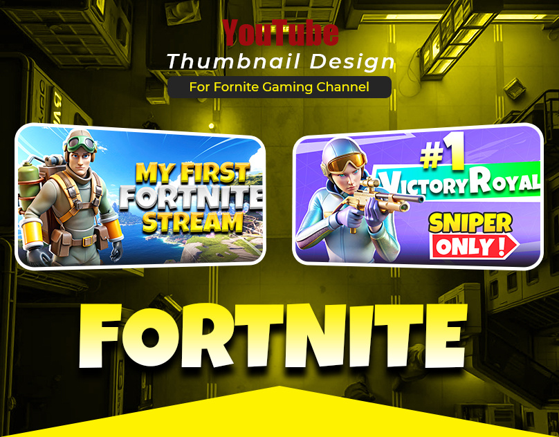 Fortnite YouTube Thumbnail Design content creation esport fortnite gaming photoshop thumbnail thumbnail design youtube