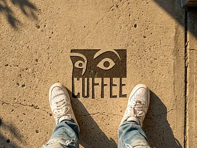 COFFEE Logo Concept branding coffee coffeelover concept eye face graphicdesign identity logo logos logotype man sale vector