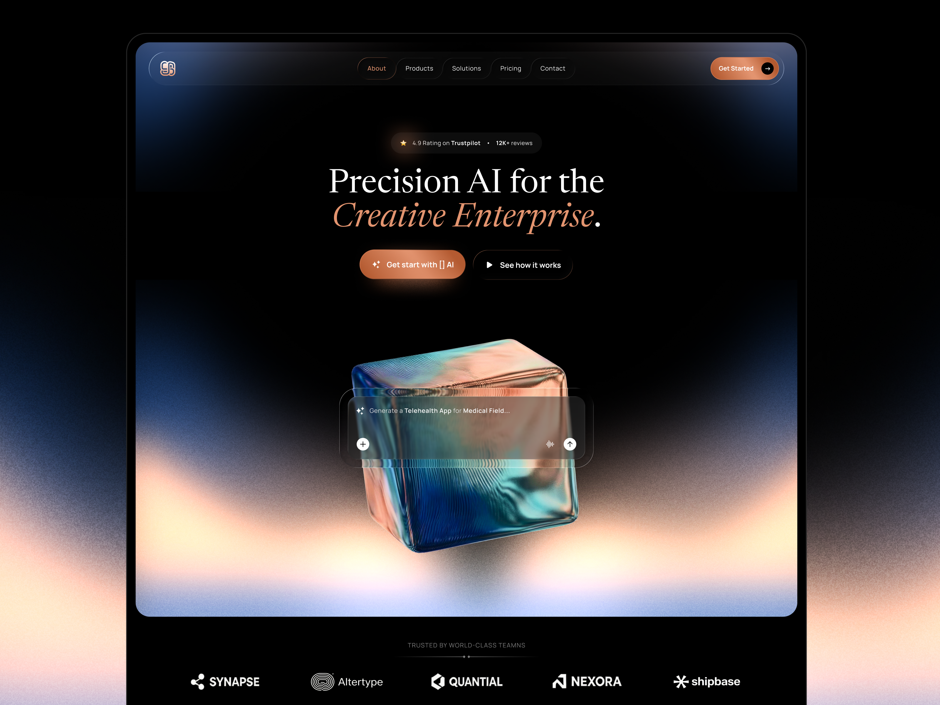 96AI - Website Design Project ai website aiproduct creative design dark ui design hero section landing page landingpagedesign modernwebdesign nterfacedesign startup design uidesign ux ux design web design website design