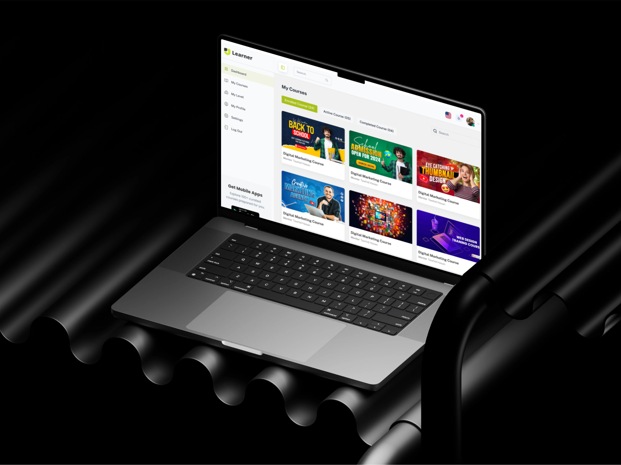 Learner Dashboard- UI Design dashboard dashboard design dashboard ui figma figma design landing page learning dashboard learning ui product design trending design uiux uiux design web design website design