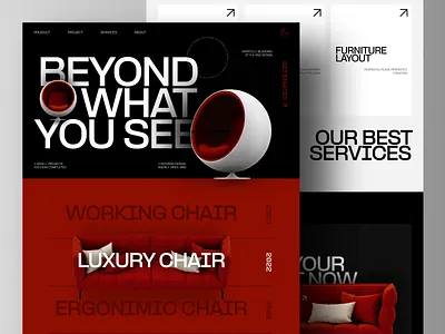 Catedra - Interior Modern Furniture Landing Page Website architecture bold company design furniture home home page interior interior architecture interior design landing page room shop store ui ux web web design website website design