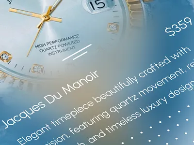 Luxury Watch Overview Mobile App ecommerce app figma glassmorphism interaction design ios app luxury brand luxury watch minimal ui mobile app mobile ui modern ui premium design product design product page product showcase shopping app ui design ui inspiration ux design watch app