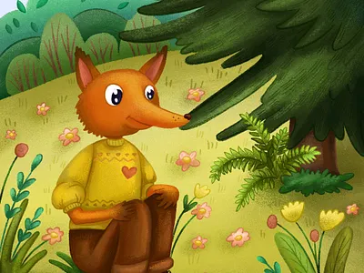 An illustration for a children’s book about a fox adobe photoshop art book illustration book layout branding character design character illustration children book children book illustration children illustration cover book cover design cover illustration design graphic design illustration kids book kids book illustration kids illustration mascot