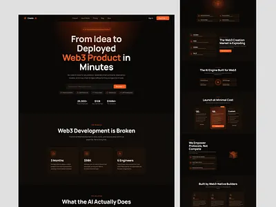 Web 3 Website Landing Page branding design graphic design logo motion graphics presentation template ui