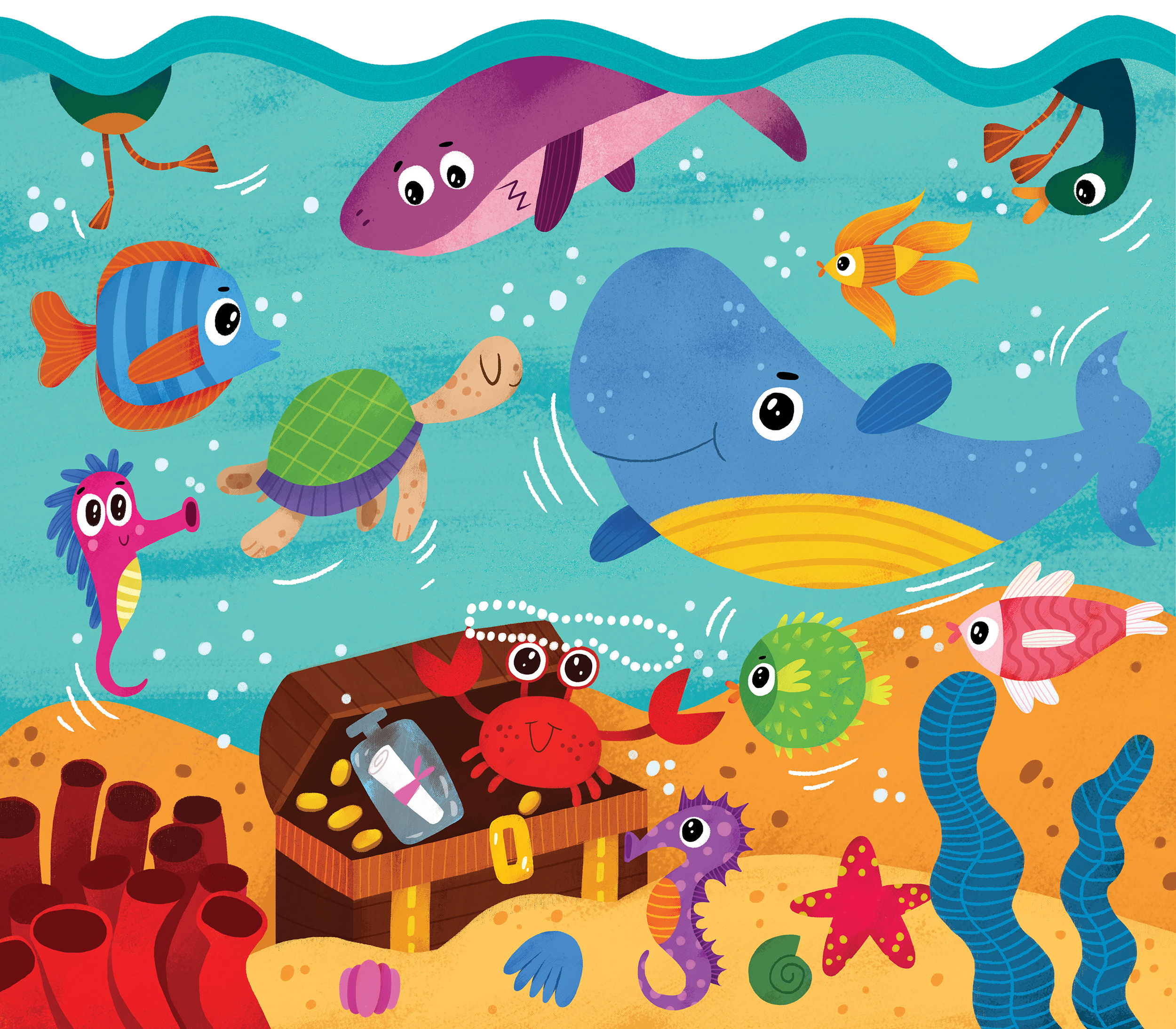 Sea back| Sea front| Book illustrations animals book book illustrator character children childrenillustration illustration illustrator kid book sea