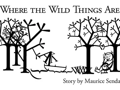 Where the Wild Things Are graphic design illustration typography