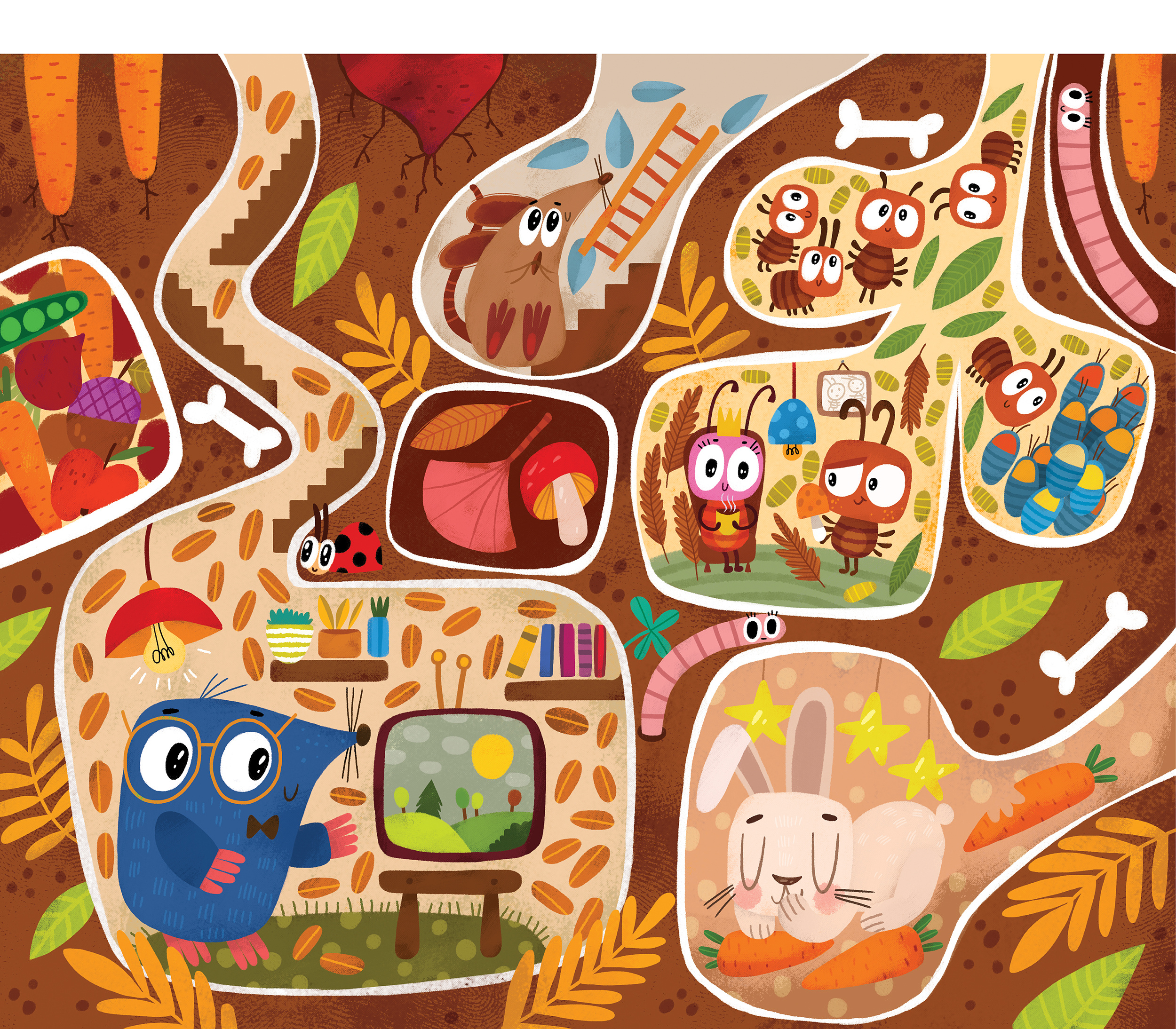 Underground | illustration for a book animals book book illustrator character character illustration children childrenillustration illustration illustrator