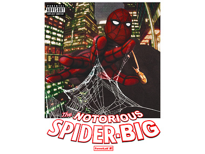 The Notorious Spider Big adobe art artwork hip hop illustration illustrator photoshop procreate streetwear t shirt tee shirt